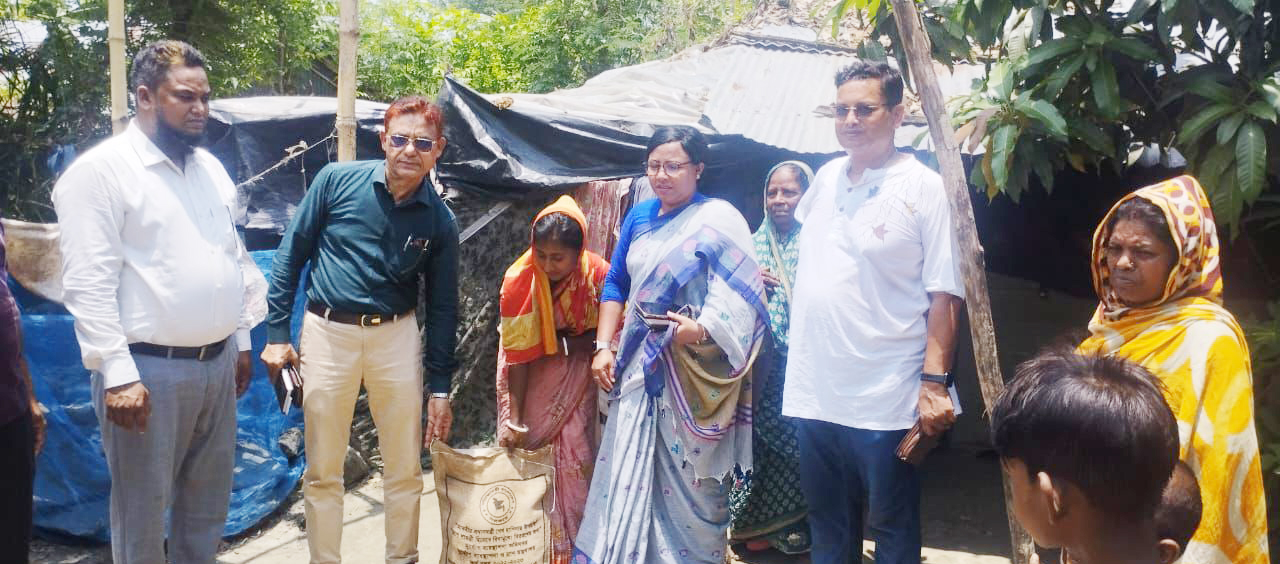 তালায় রিমালে ক্ষতিগ্রস্ত এলাকা পরিদর্শন করেন দুর্যোগ ব্যবস্থাপনা অধিদপ্তরের পরিচালক